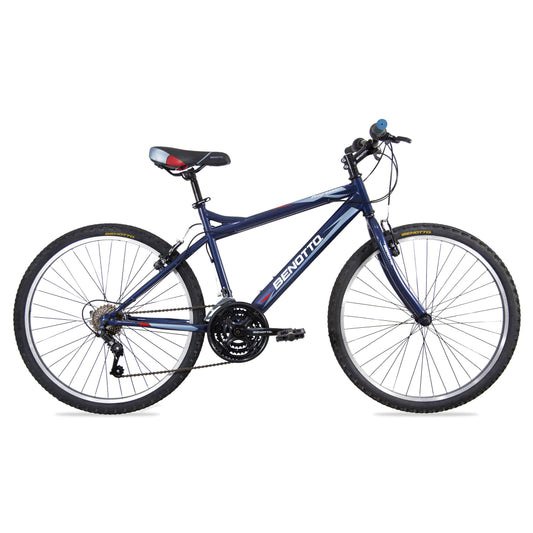 Bicicleta BENOTTO Montaña PROGRESSION R26 21V - Hombre - Frenos V-Brake - Cuadro de Acero - Azul Morado - Talla Única