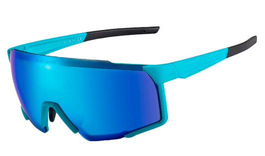 Gafas de Ciclismo ROCKBROS Panorámicas en Azul Celeste - Amplia Visión con Protección UV