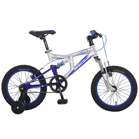 Bicicleta BENOTTO Montaña SNIPER R16 1V. Niño DS Frenos ”V” Acero Gris/Azul Talla:UN