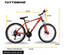 Bicicleta MONK FAST LINE ALU S-D F-DIS R26 21V Roja