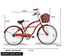 Bicicleta CRUSIER MONK ALU R26 1V Roja